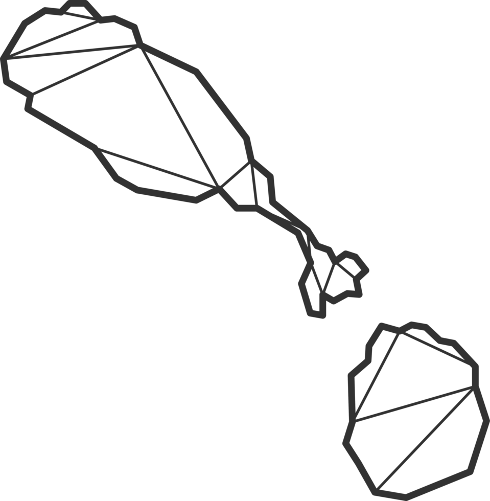 Mosaic triangles map style of Saint Kitts and Nevis. png