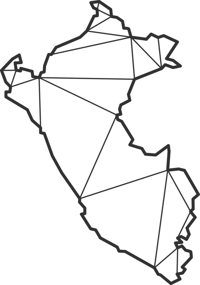 Mosaic triangles map style of Peru. png