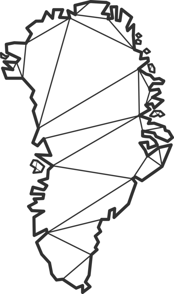 Mosaic triangles map style of Greenland. png