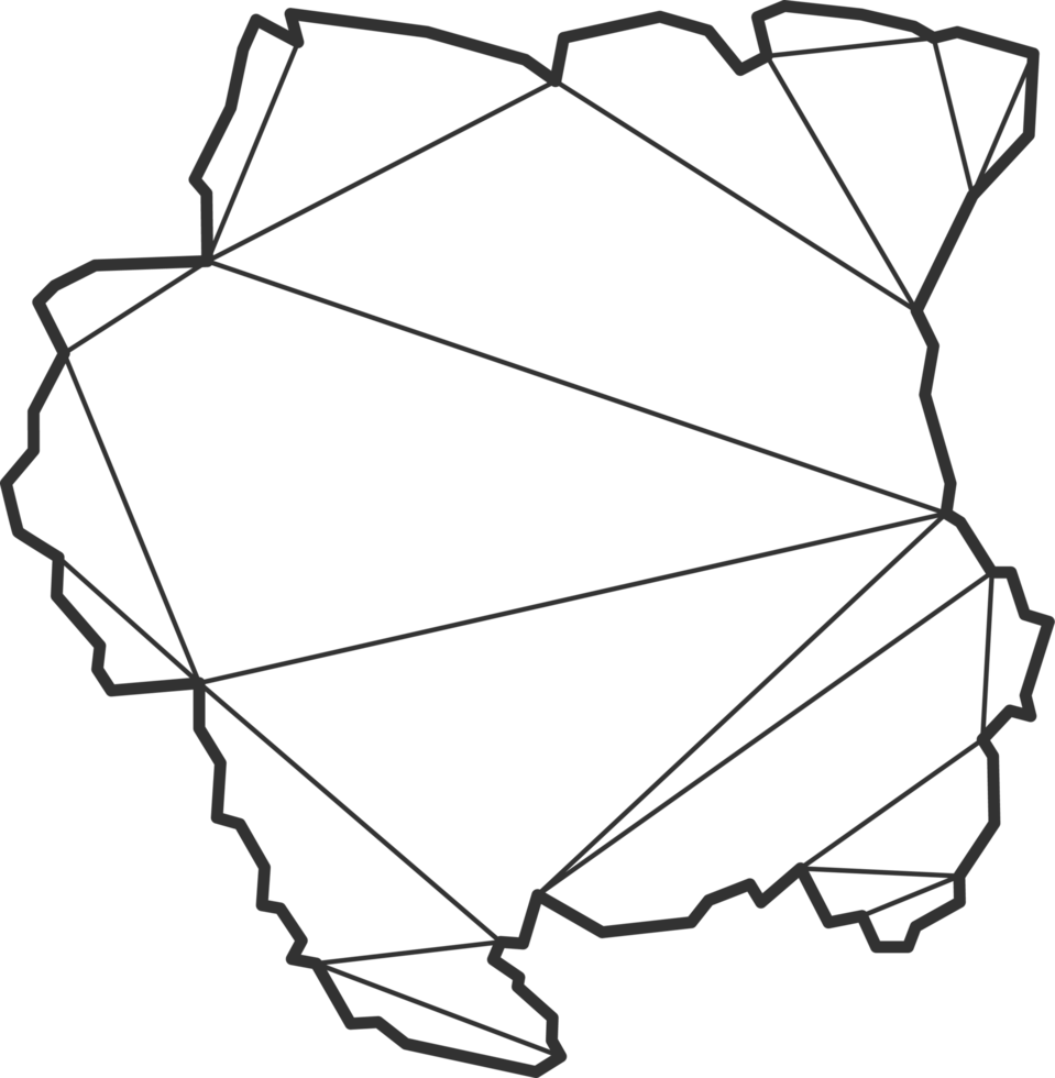 Mosaic triangles map style of Suriname. png