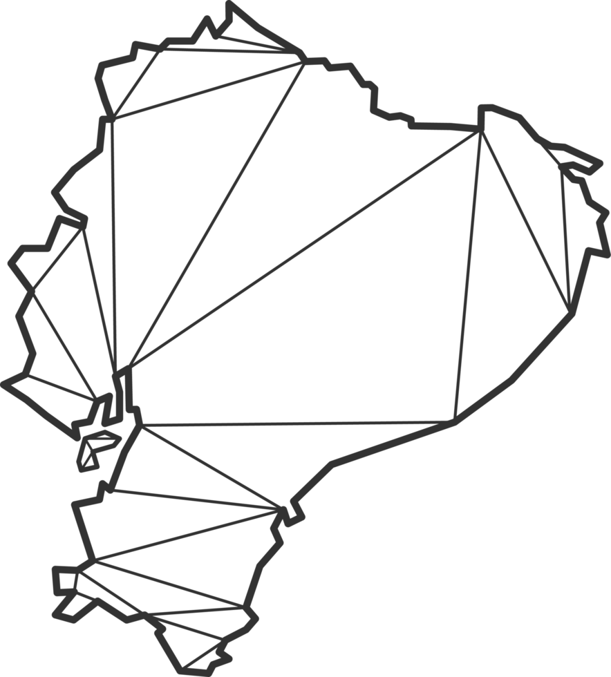 Mosaic triangles map style of Ecuador. png