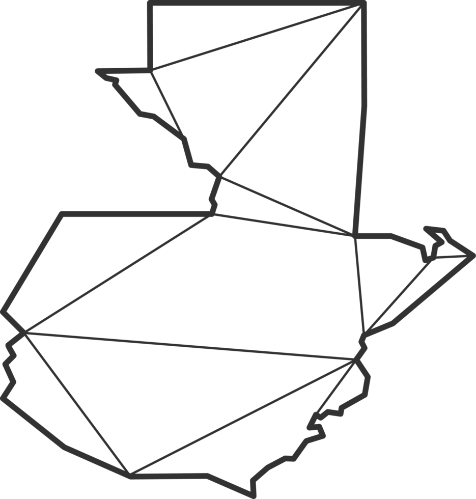 Mosaic triangles map style of Guatemala. png