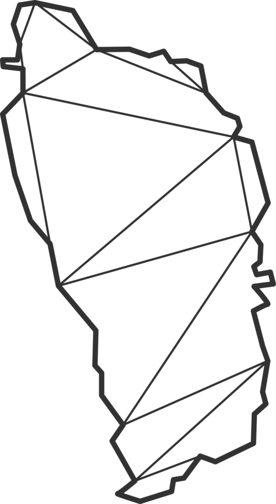 Mosaic triangles map style of Dominica. png