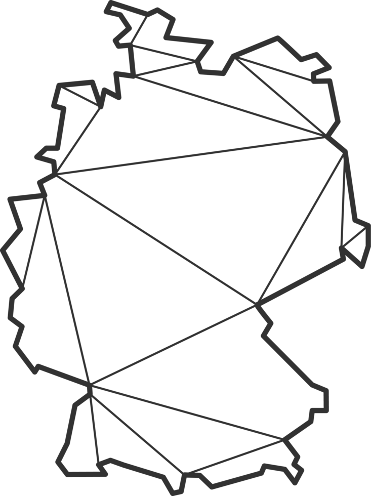 Mosaic triangles map style of Germany. png