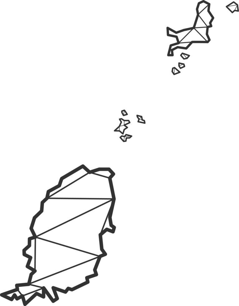Mosaic triangles map style of Grenada. png