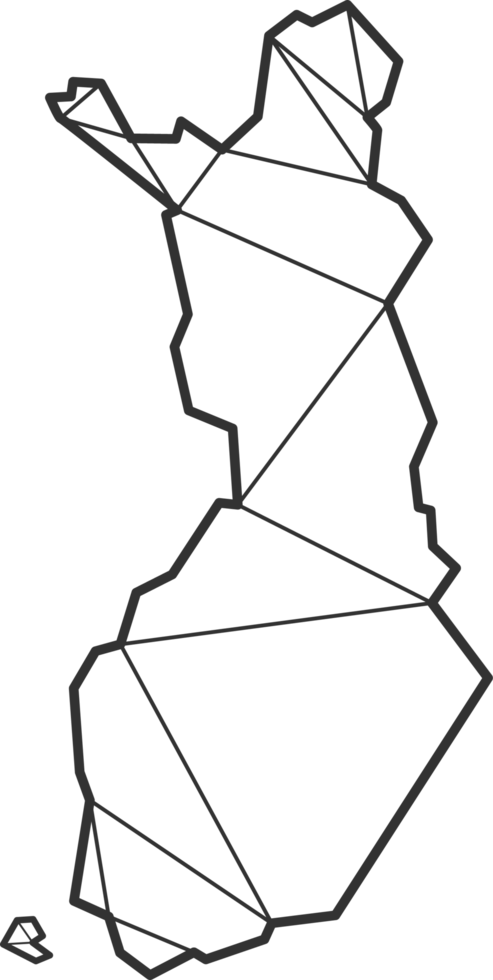 triangles de mosaïque style de carte de la finlande. png