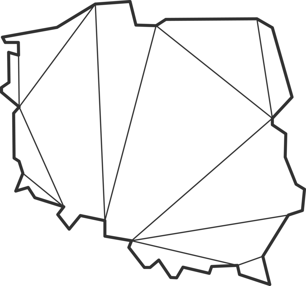 Mosaic triangles map style of Poland. png