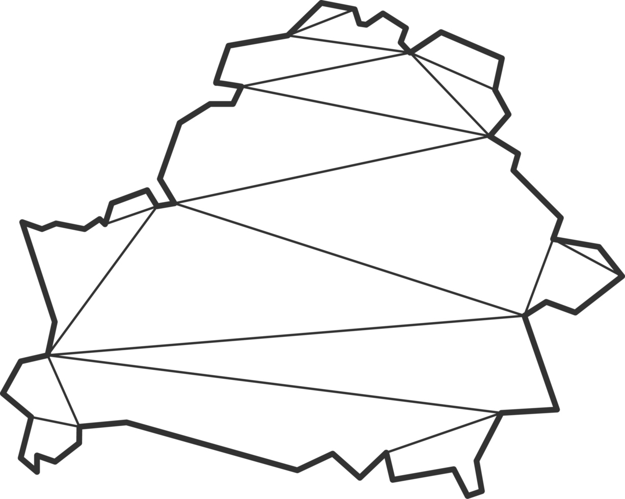 Mosaic triangles map style of Belarus. png