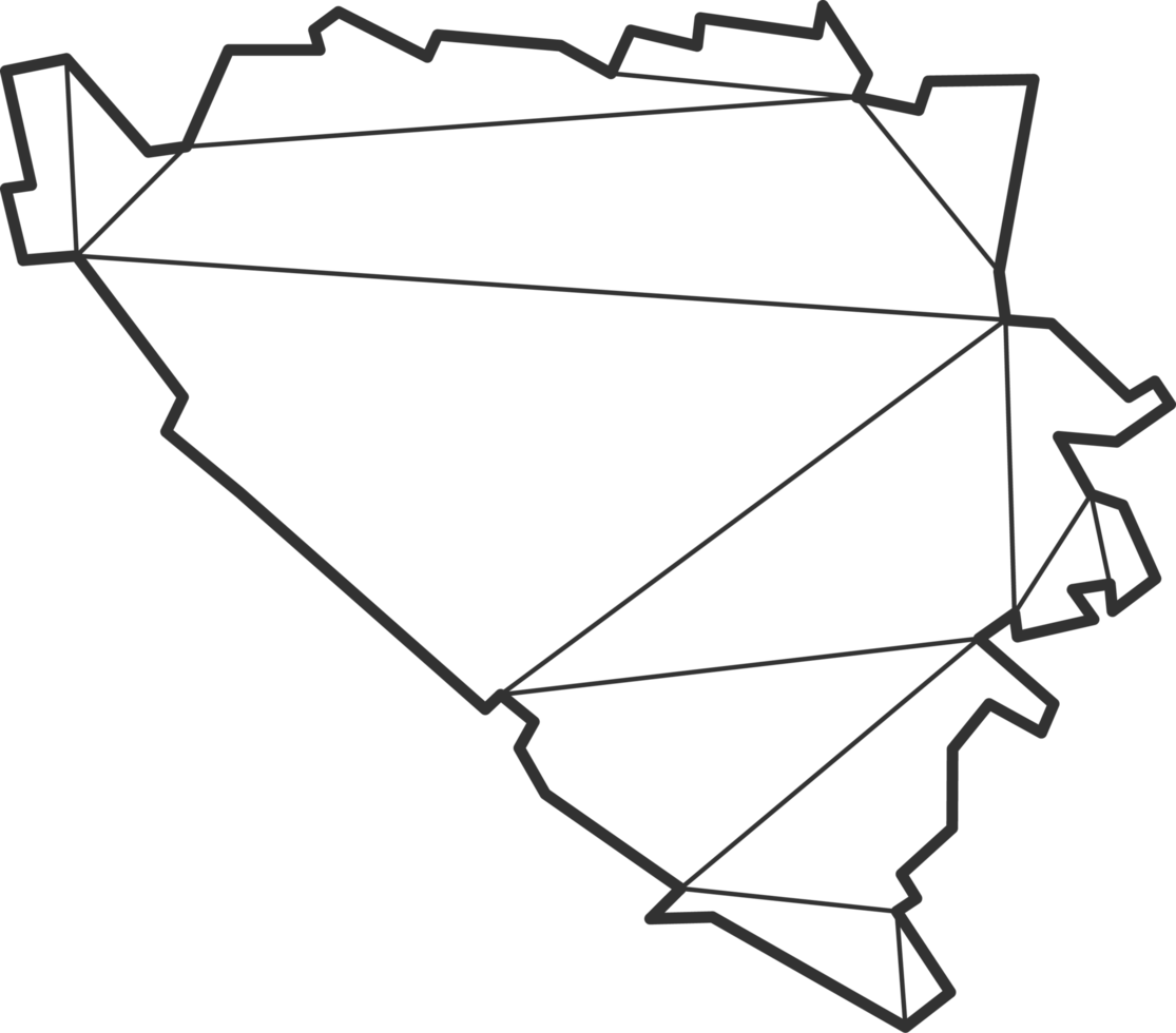 Mosaic triangles map style of Bosnia and Herzegovina. png