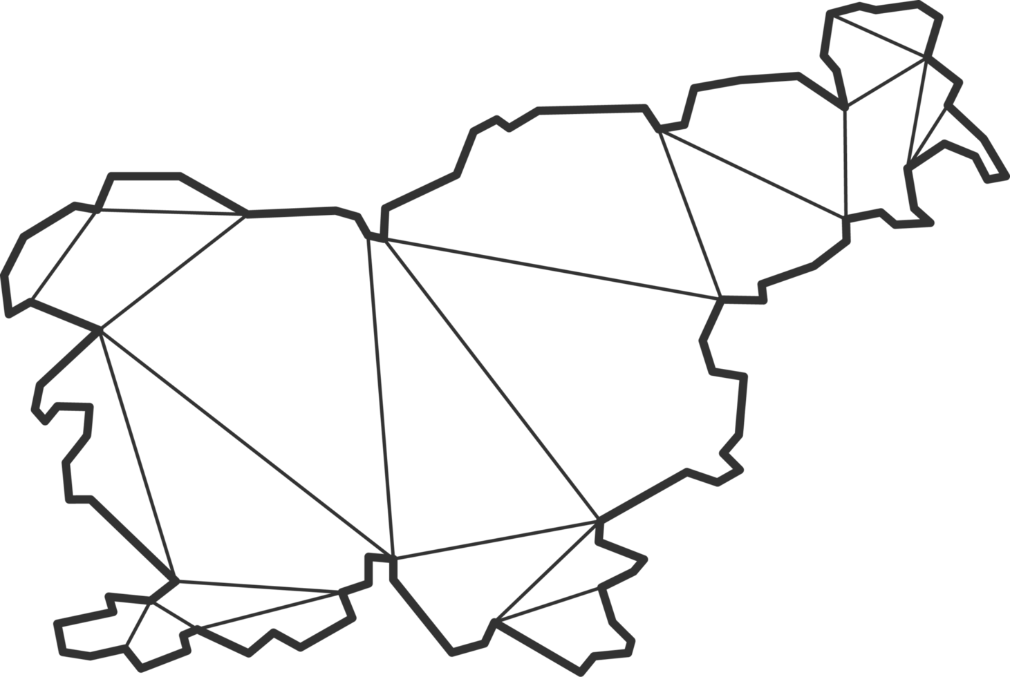 estilo de mapa de triángulos de mosaico de eslovenia. png