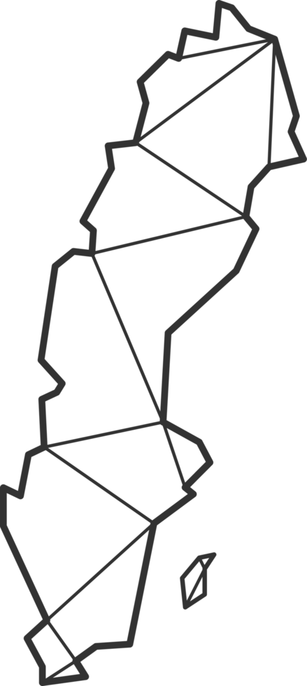 Mosaic triangles map style of Sweden. png