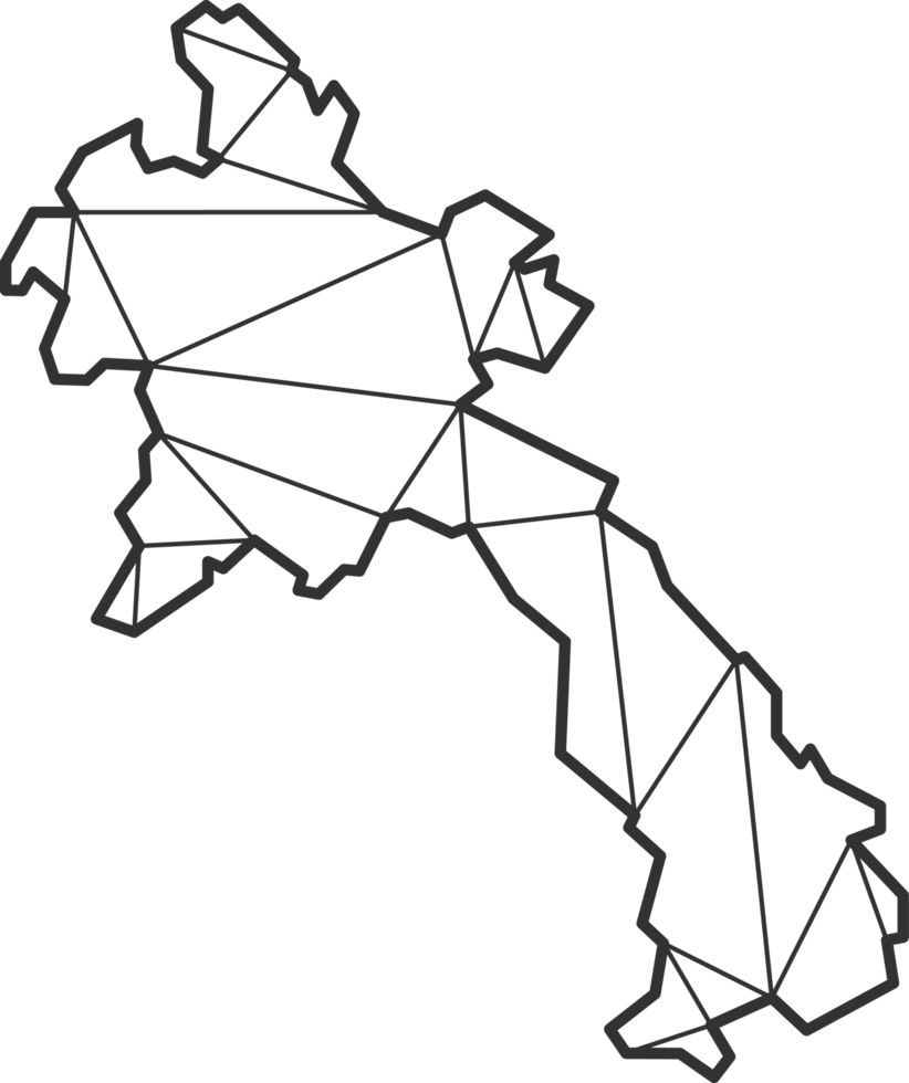 Mosaic triangles map style of Laos. png