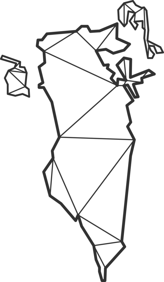 Mosaic triangles map style of Bahrain. png