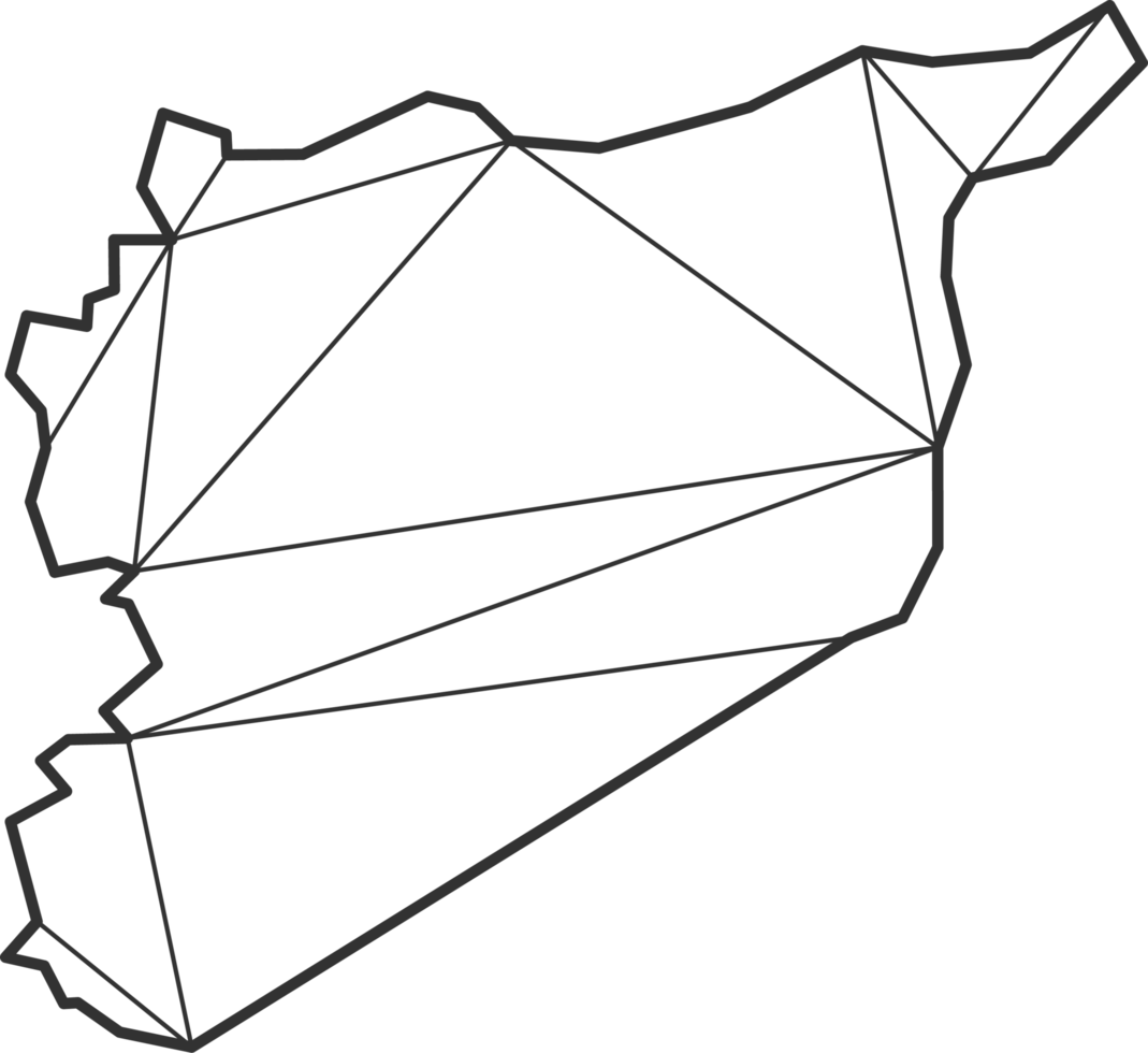 Mosaic triangles map style of Syria. png