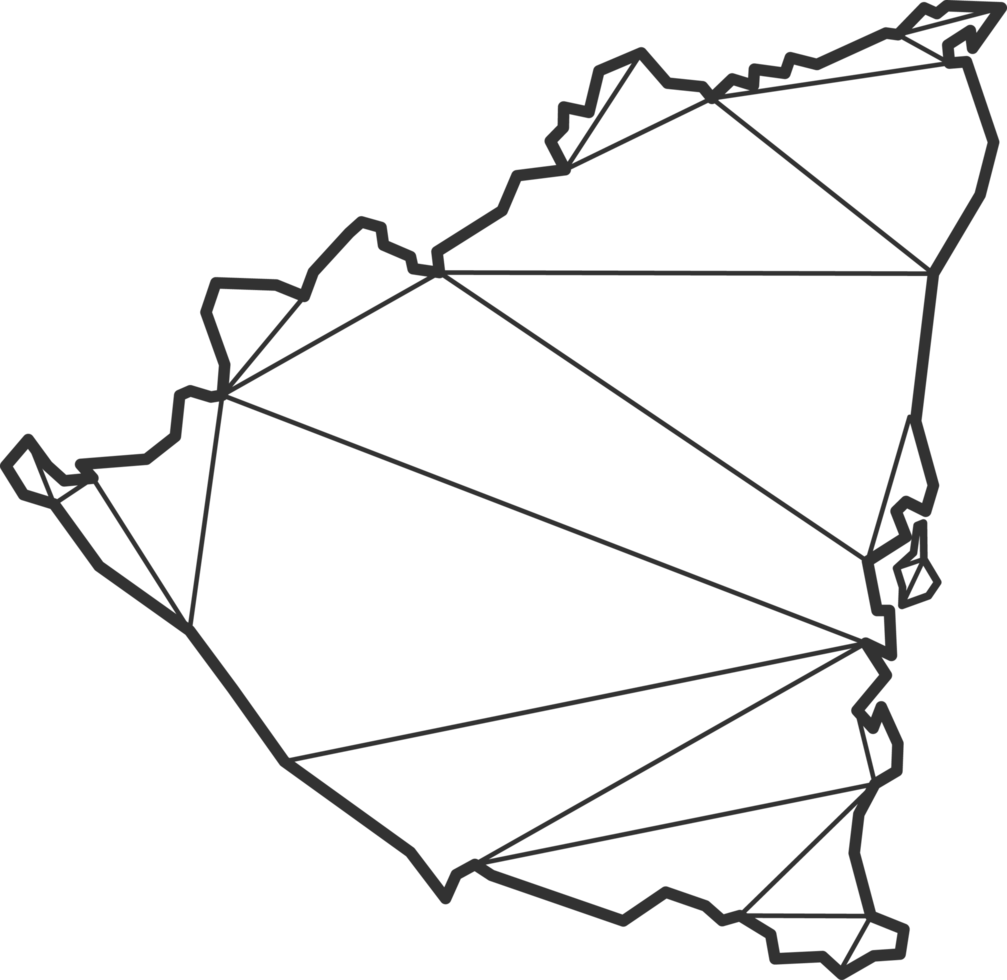 Mosaic triangles map style of Nicaragua. png