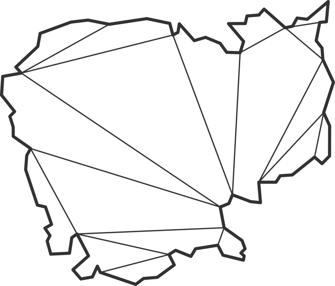Mosaic triangles map style of Cambodia. png
