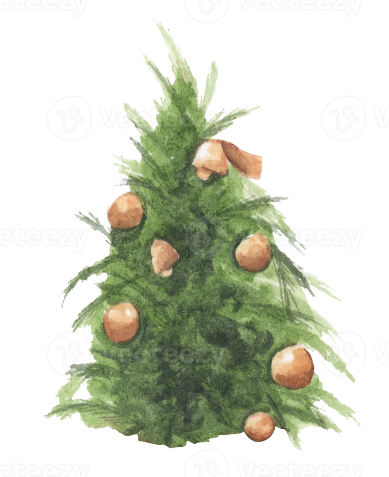 waterverf illustratie van Kerstmis boom. png