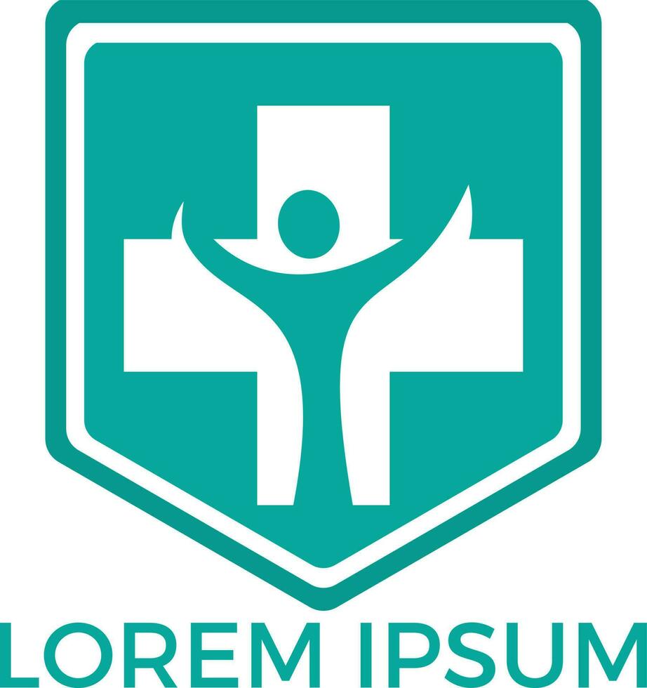 Abstract medical vector logo design. Illustration design of logotype cross health symbol.