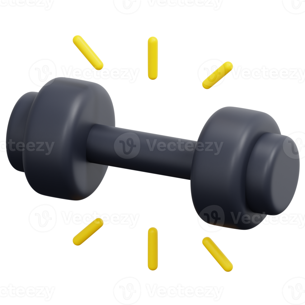 dumbbell 3d render icon illustration png