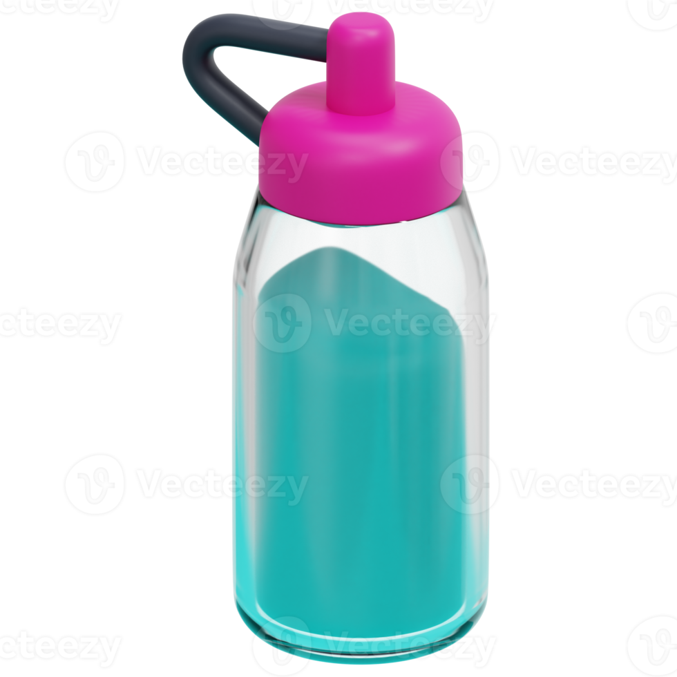 botella 3d render icono ilustración png