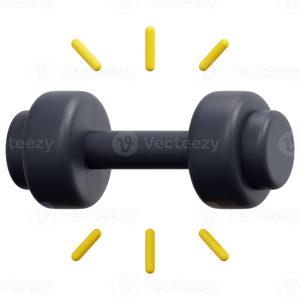 dumbbell 3d render icon illustration png