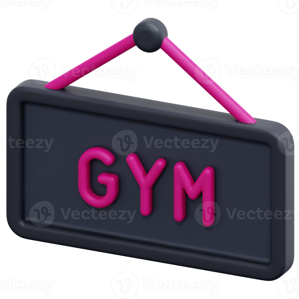 Gym 3d framställa ikon illustration png