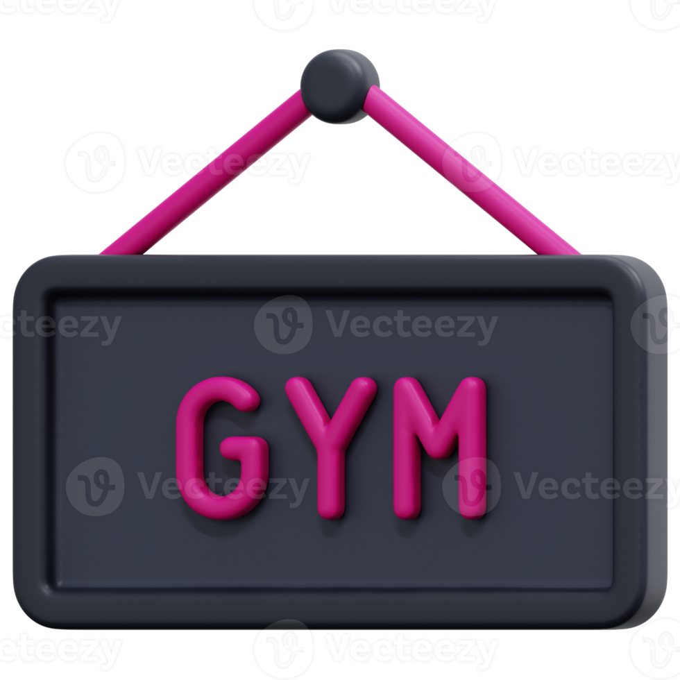 Gym 3d framställa ikon illustration png