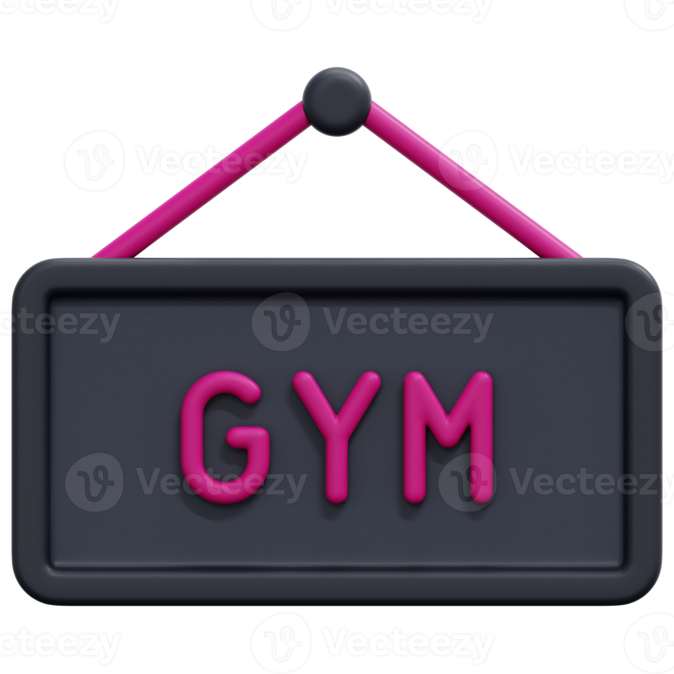 Gym 3d framställa ikon illustration png