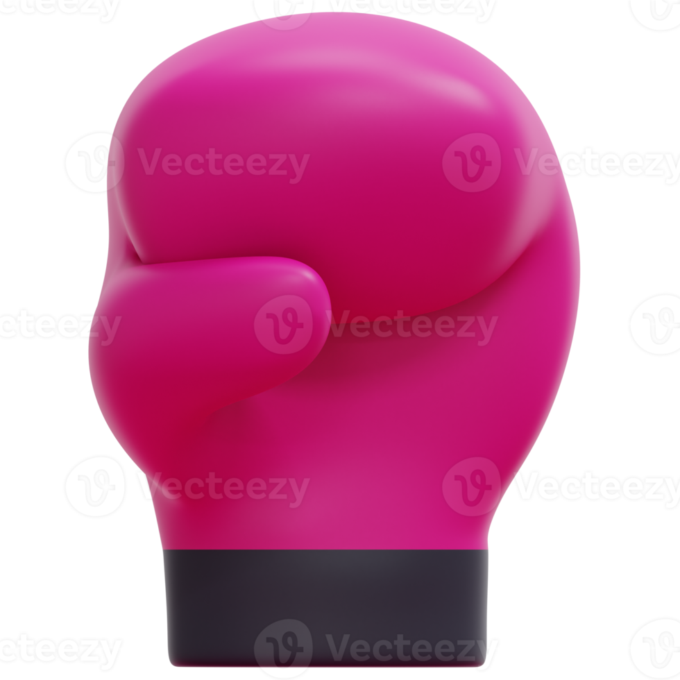 boxing glove 3d render icon illustration png