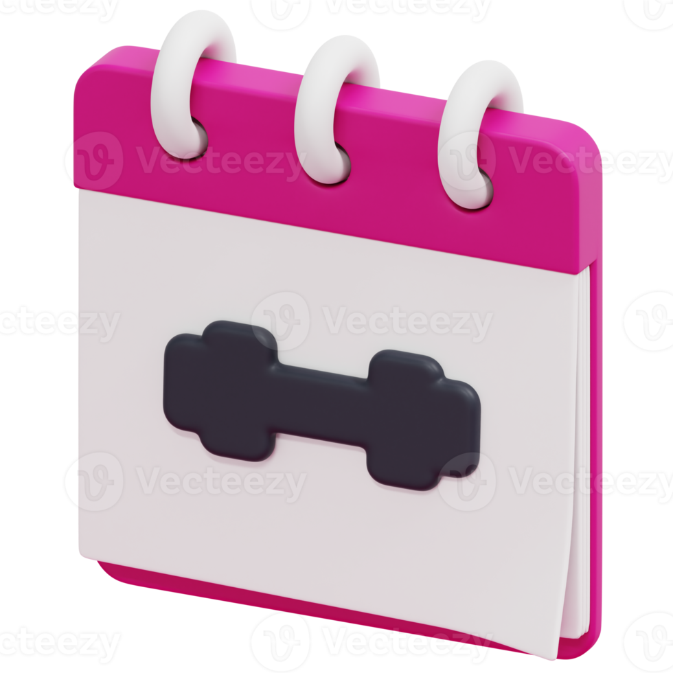 calendar 3d render icon illustration png