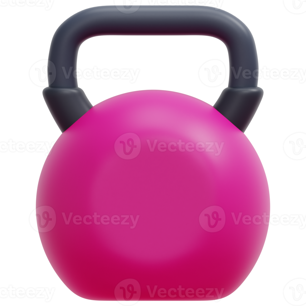 kettlebell 3d rendere icona illustrazione png