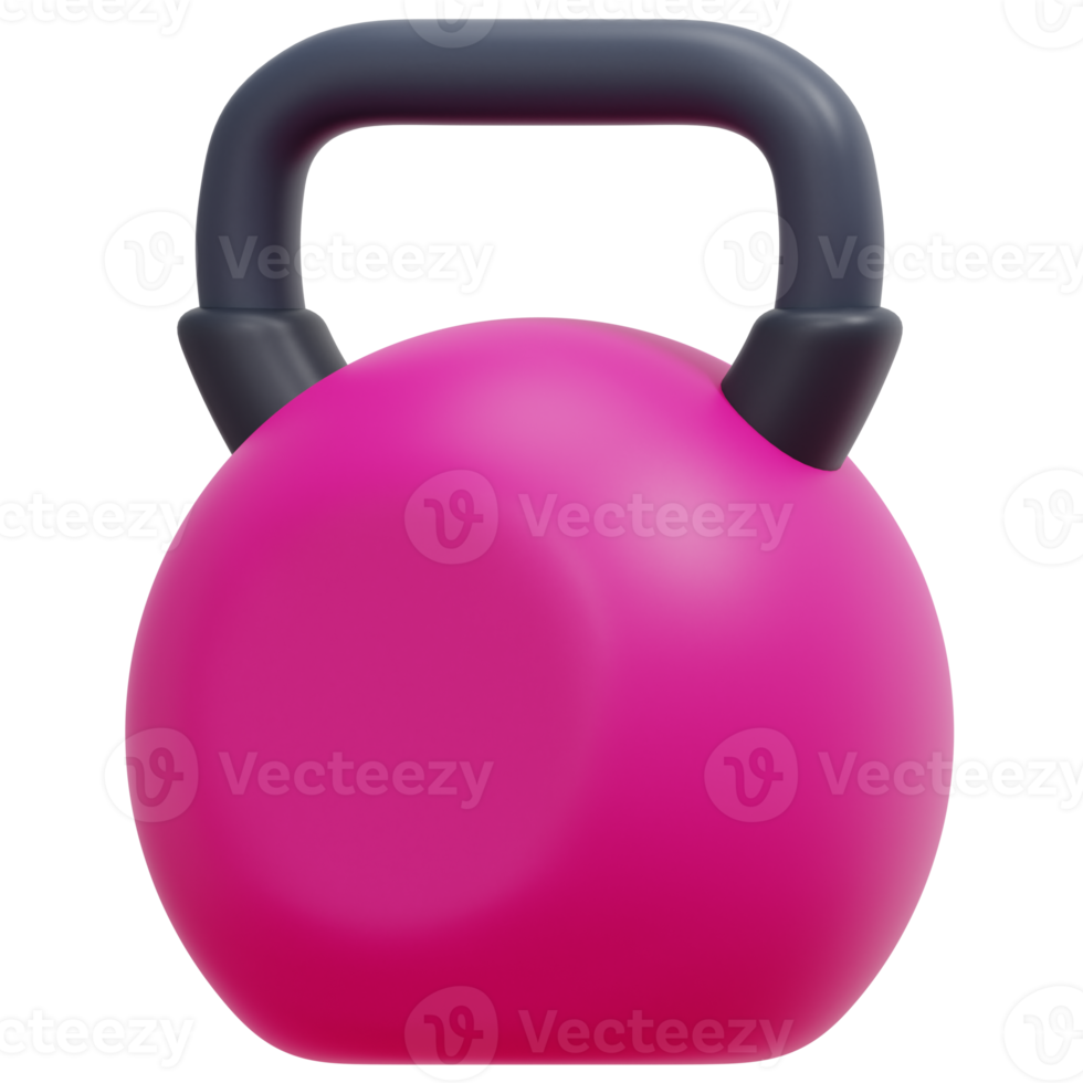 kettlebell 3d rendere icona illustrazione png