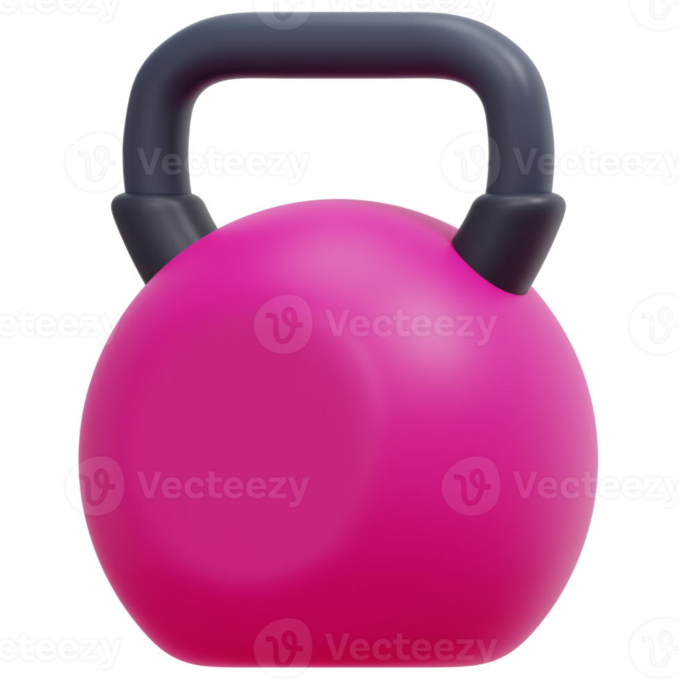 kettlebell 3d render icon illustration png