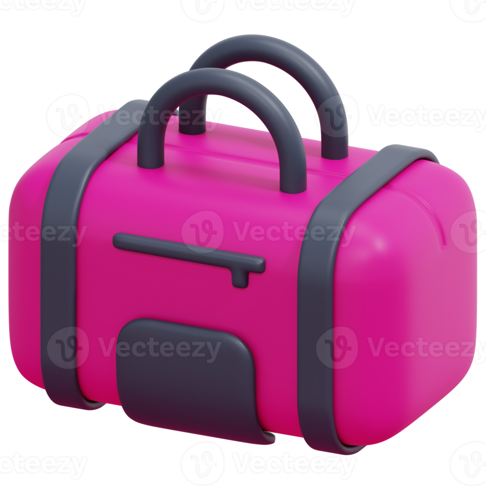 sport bag 3d render icon illustration png