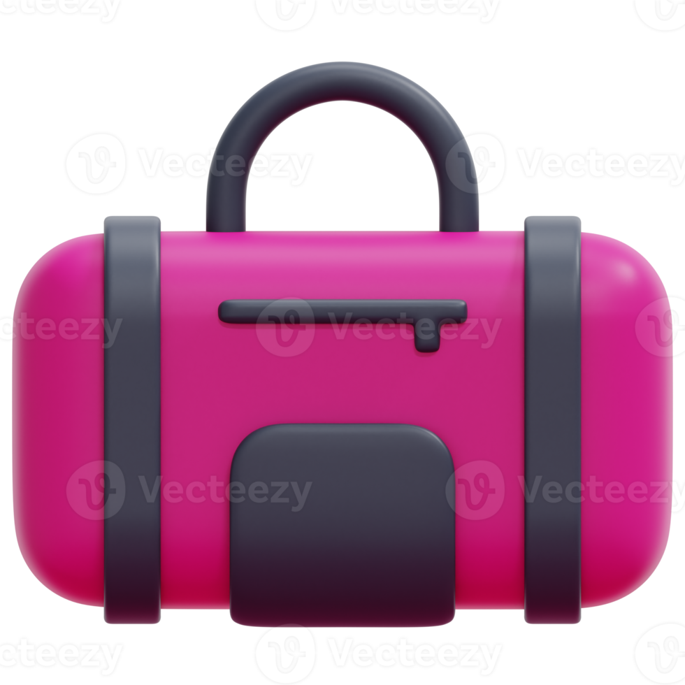 sport bag 3d render icon illustration png