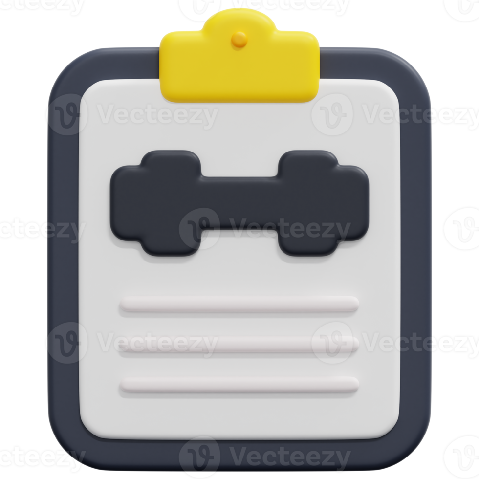 workout 3d render icon illustration png