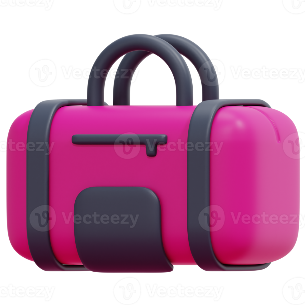sport bag 3d render icon illustration png