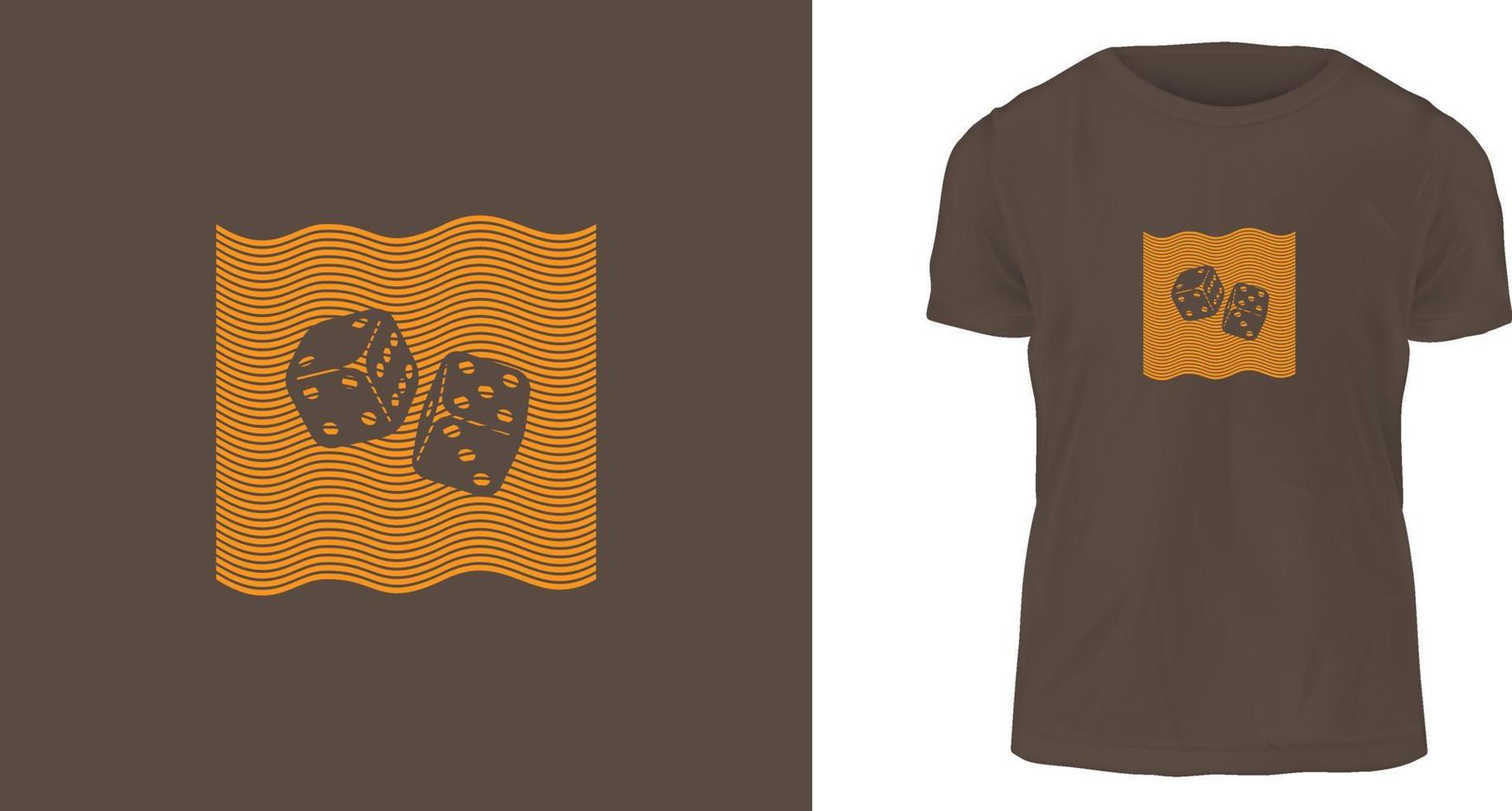 t-shirt design concept. Indoor games icon vector