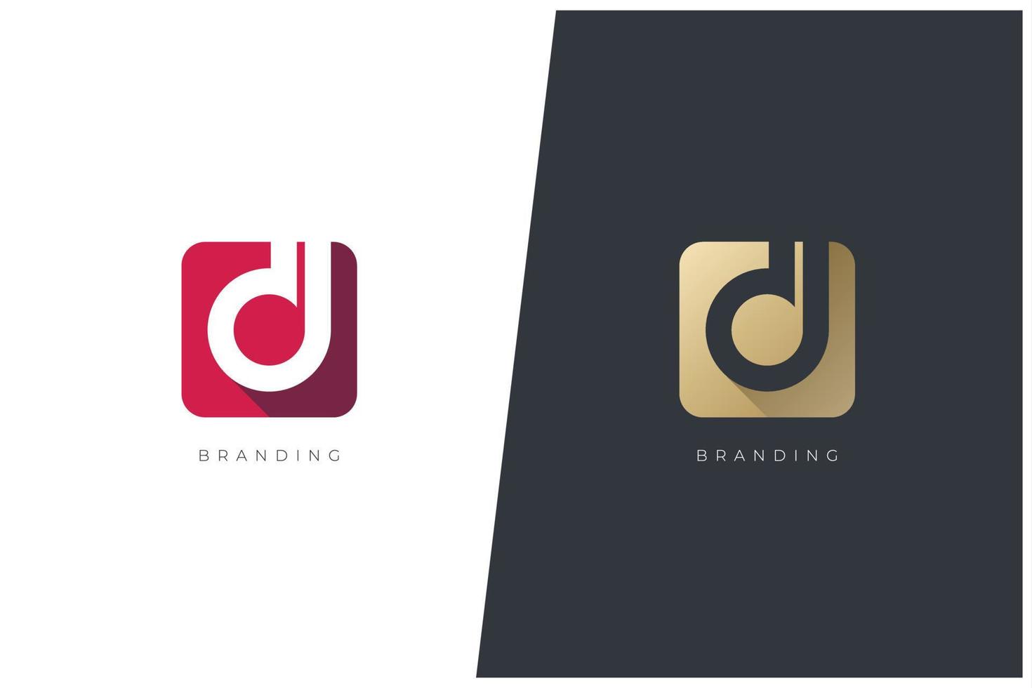 D Letter Logo Vector Concept Icon Trademark. Universal D Logotype Brand