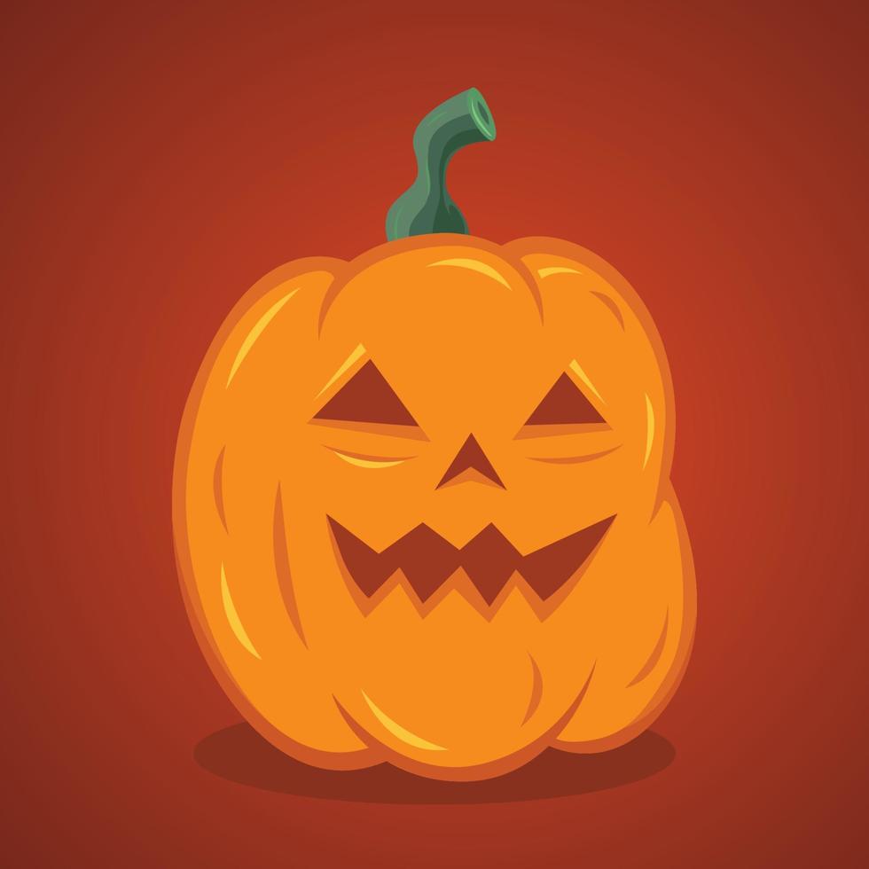 calabaza de miedo y fantasma halloween truco o trato ilustración vectorial jack o linterna vector