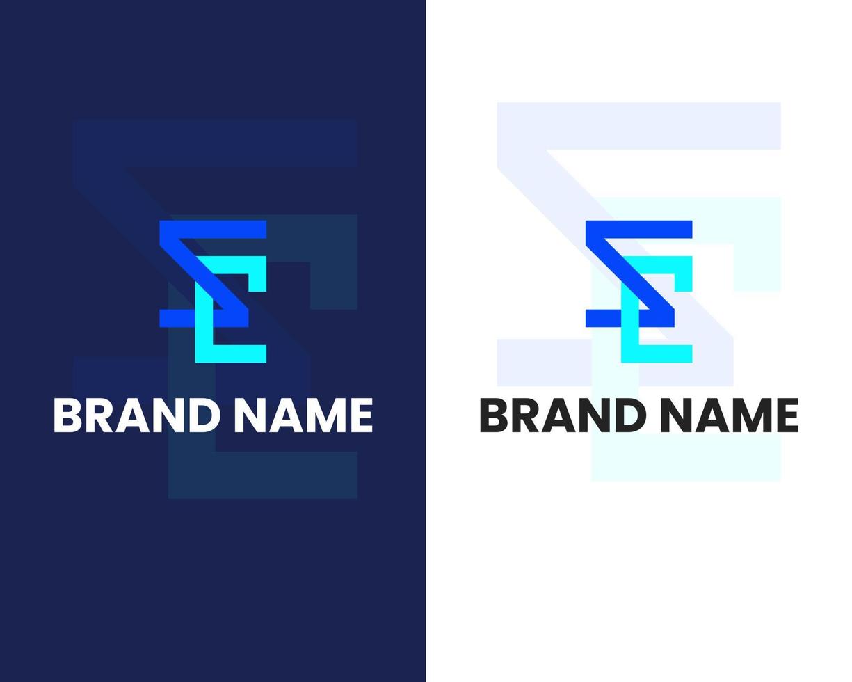 letter s and c modern logo design template vector