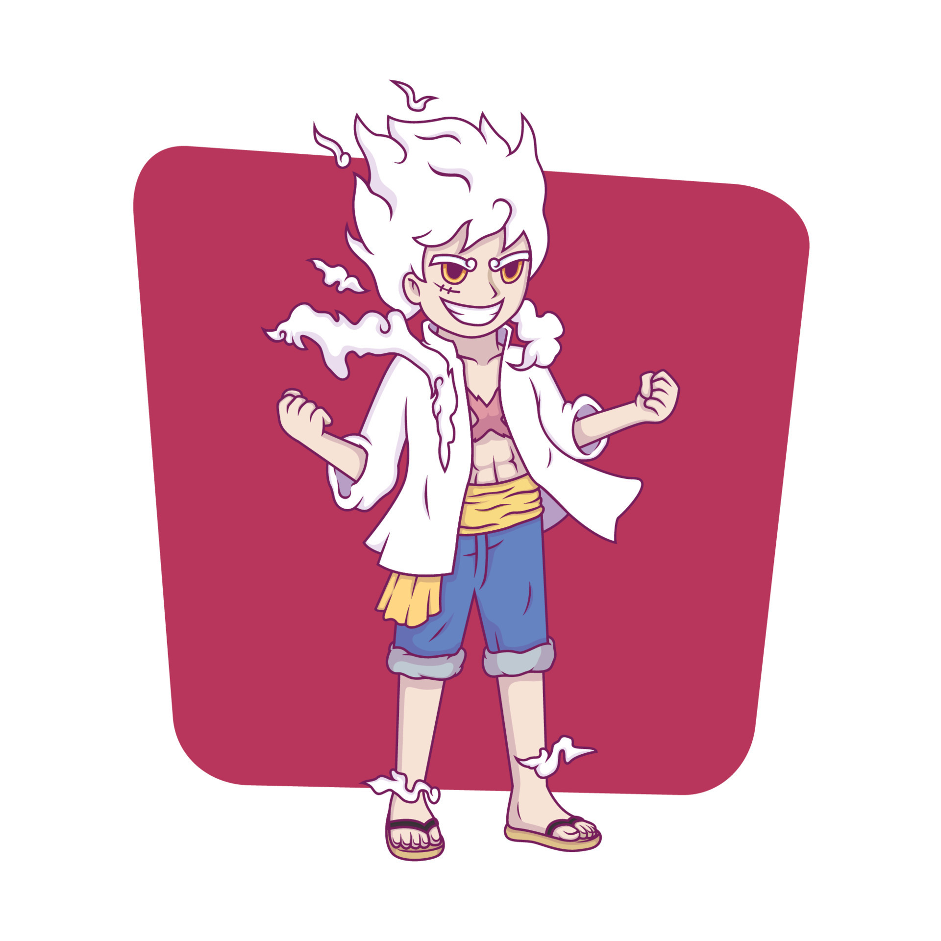 One piece Luffy Gear 5 Manga | Sticker