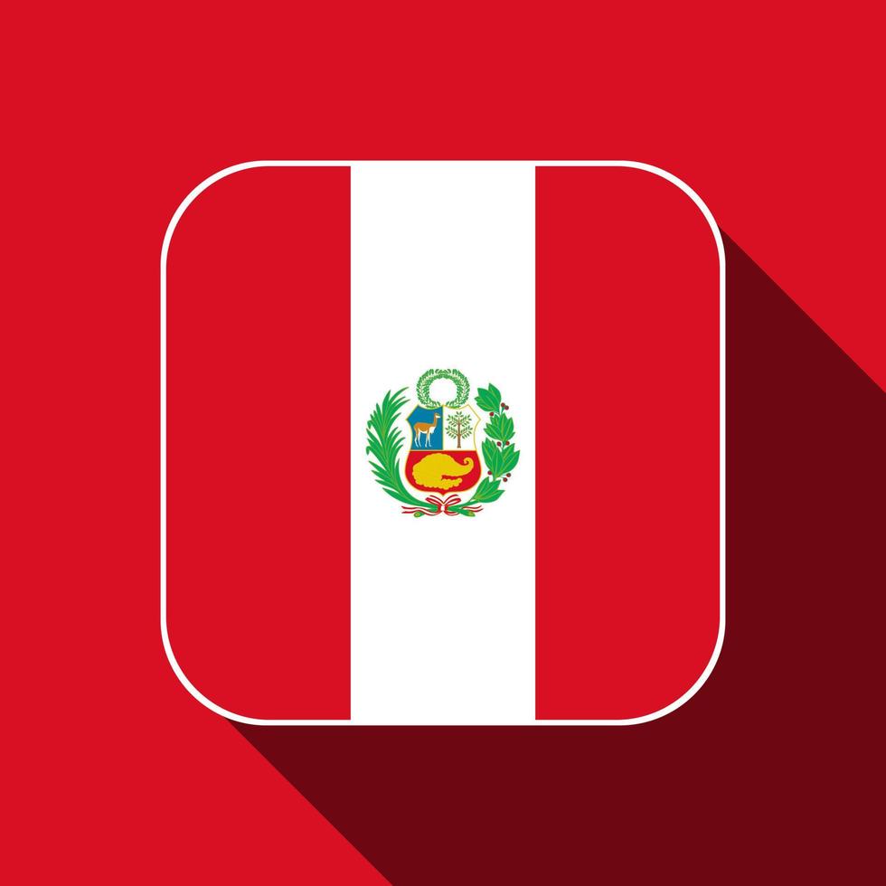 bandera peruana, colores oficiales. ilustración vectorial vector