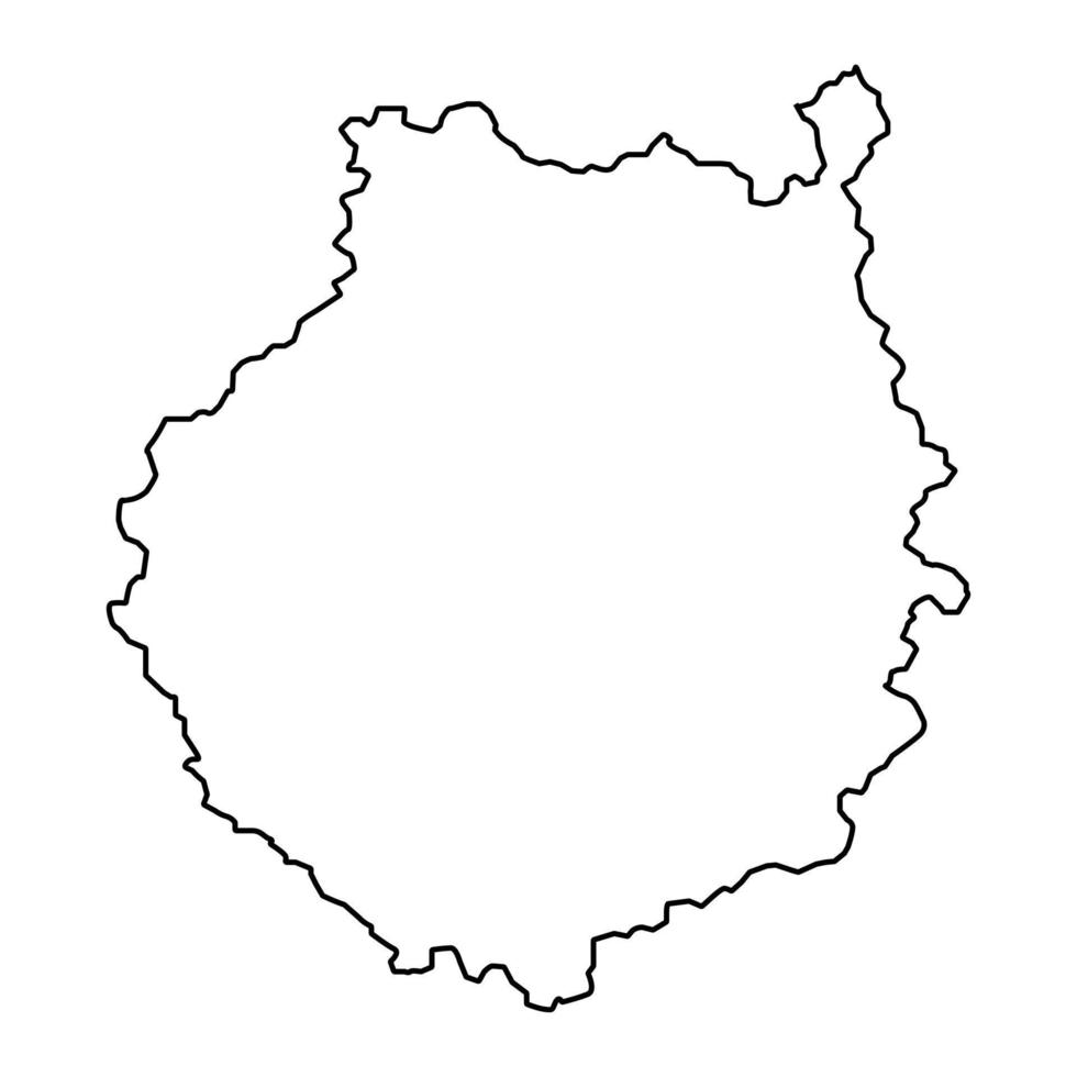 mapa de la isla de gran canaria, región de españa. ilustración vectorial vector