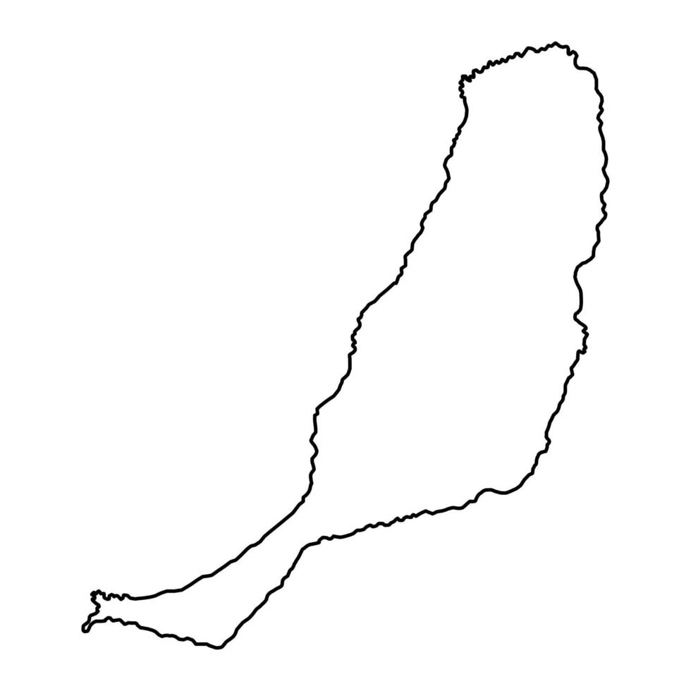 mapa de la isla de fuerteventura, región de españa. ilustración vectorial vector