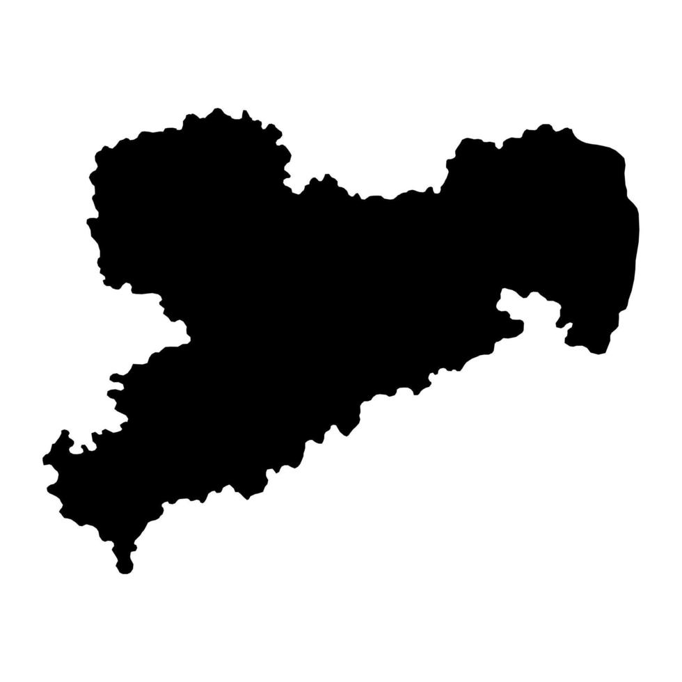 mapa del estado de sajonia. ilustración vectorial vector