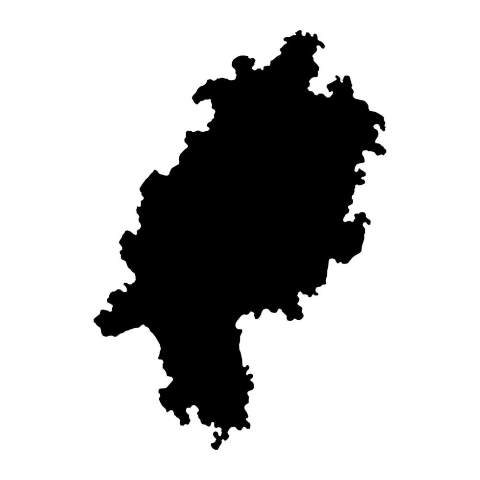 Hessen state map. Vector illustration.