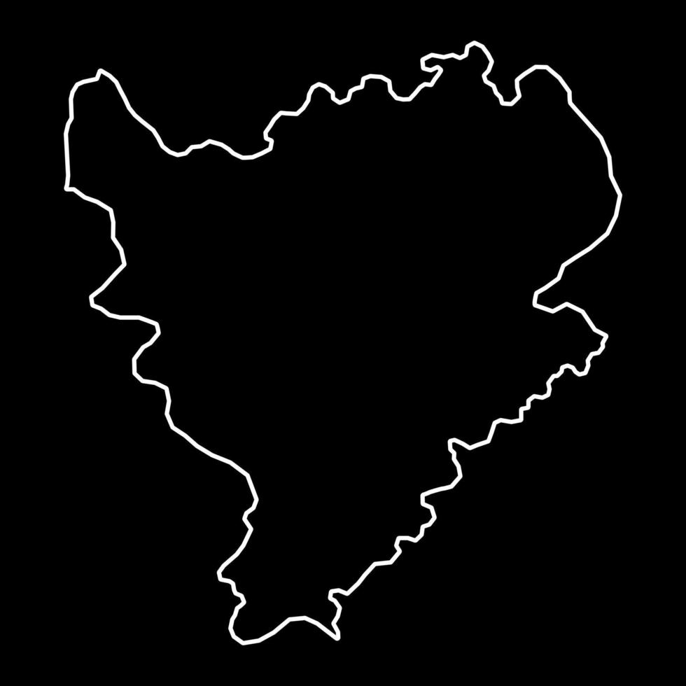 Mapa de la región de East Midlands, Inglaterra, Reino Unido. ilustración vectorial vector