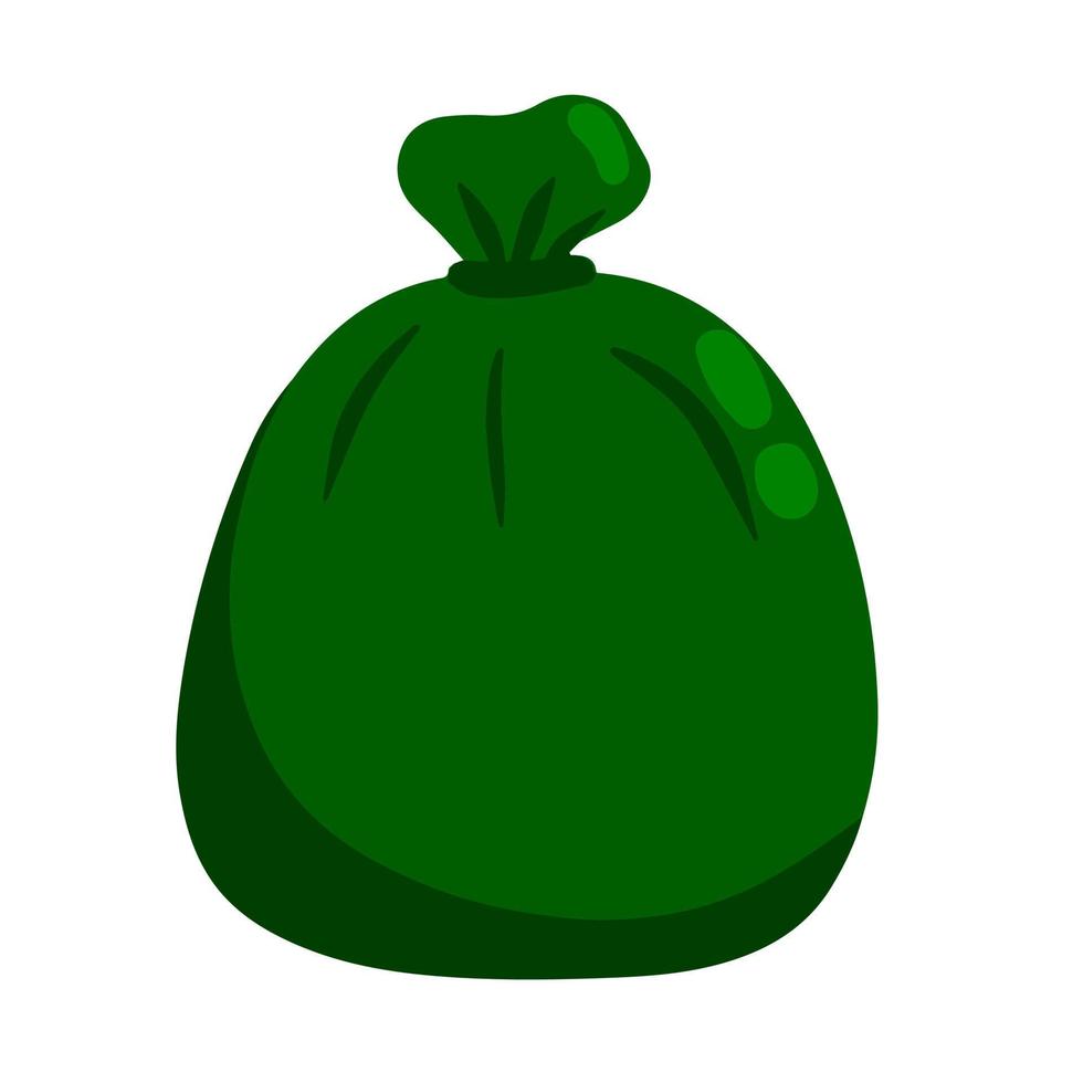 Plastic garbage bag. Flat cartoon illustration 11734379 Vector Art at