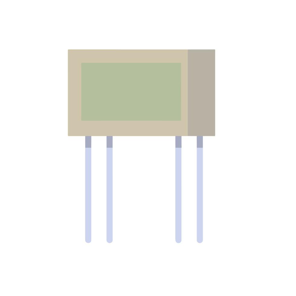 resistor. ingeniería eléctrica y electrónica con dos pines sobre fondo blanco vector